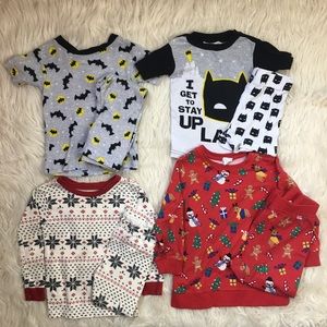 Toddler boy 2 pieces set pajama bundle lot